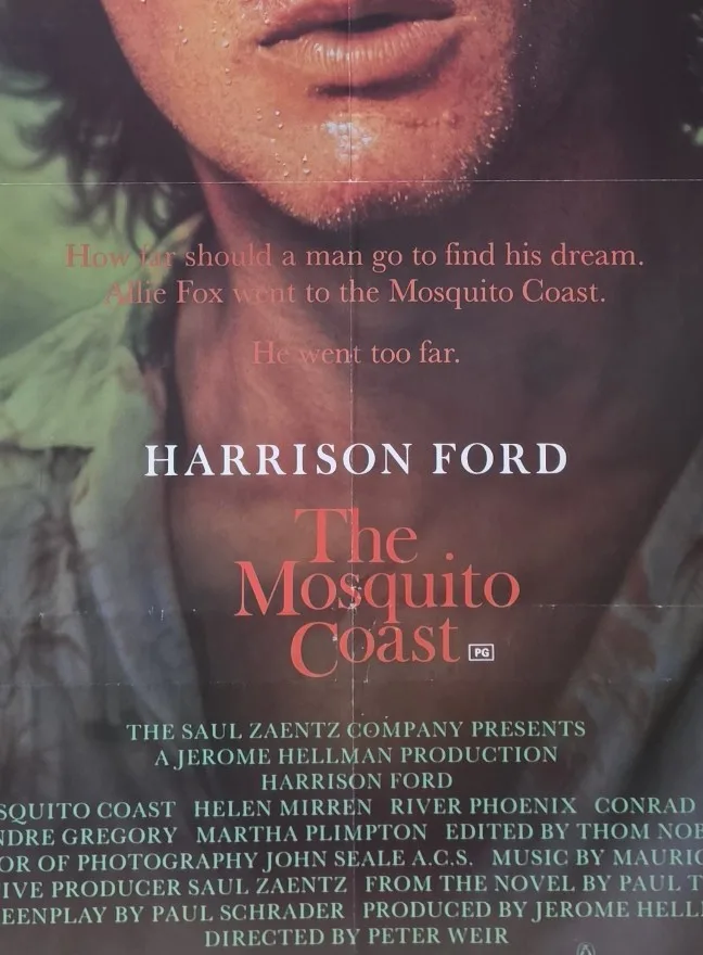 1986 The Mosquito Coast Original Australian One Sheet 27x40 Harrison Ford Poster – photo 5