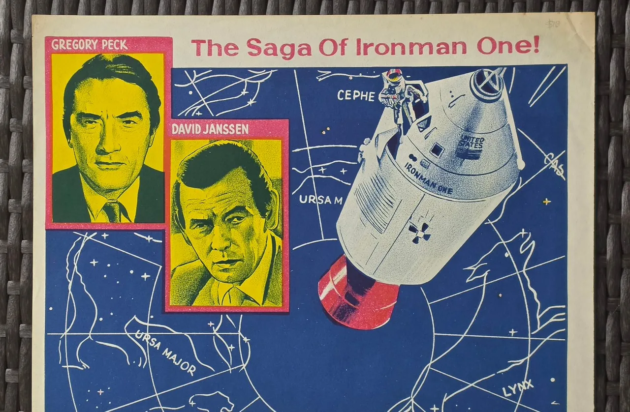 Marooned 1969 Original Australian Daybill Movie Poster Gregory Peck Gene Hackman — photo 3