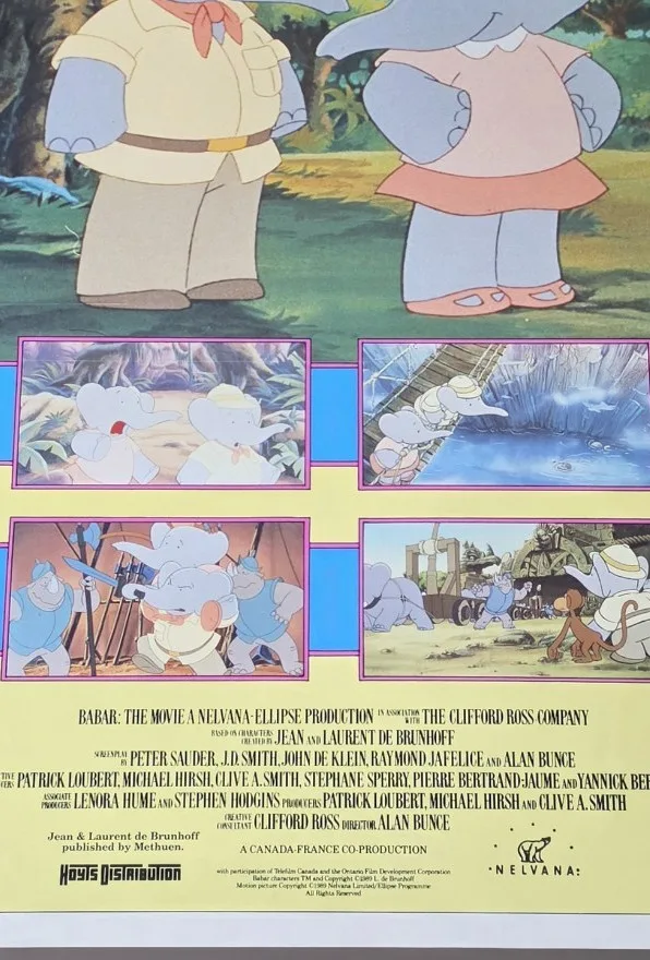 Babar The Movie 1989 Original Australian Daybill Poster Nelvana Hoyts – photo 5