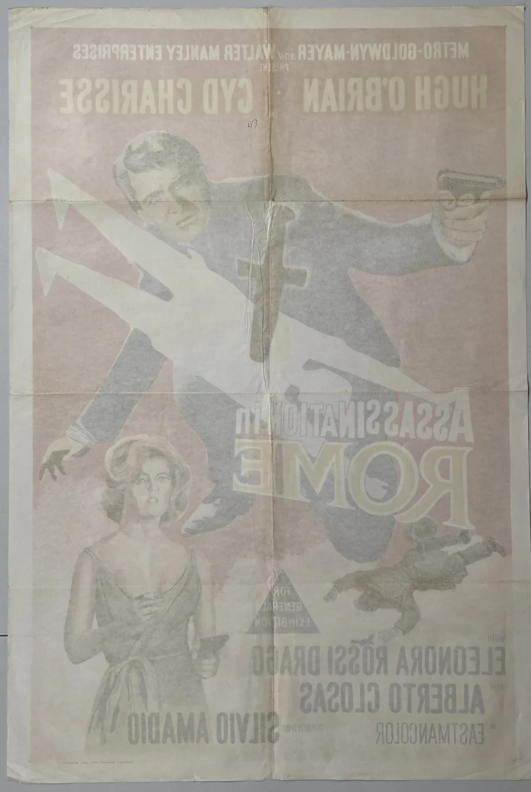 1965 Assassination in Rome 27x40 Original Australian One Sheet Crime SS VG – photo 10
