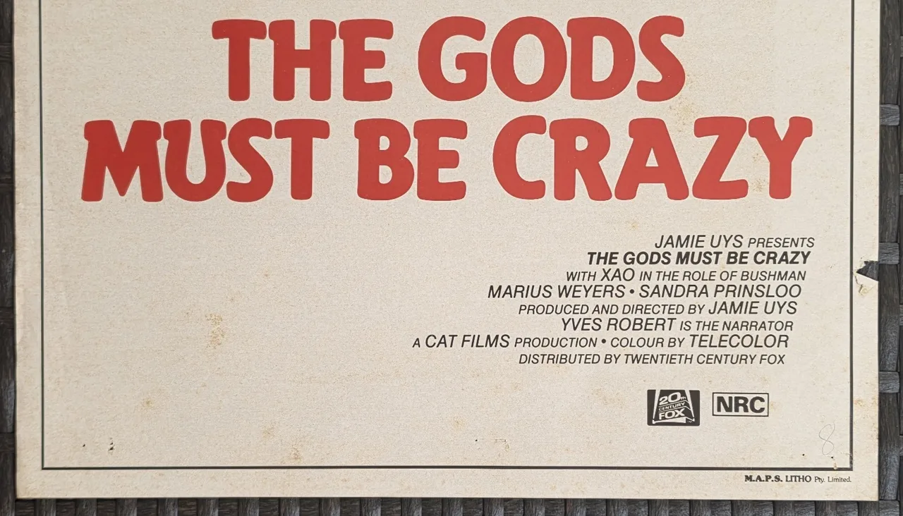 The Gods Must Be Crazy 1980 Original Australian Daybill Cult Comedy Adventure G – photo 4