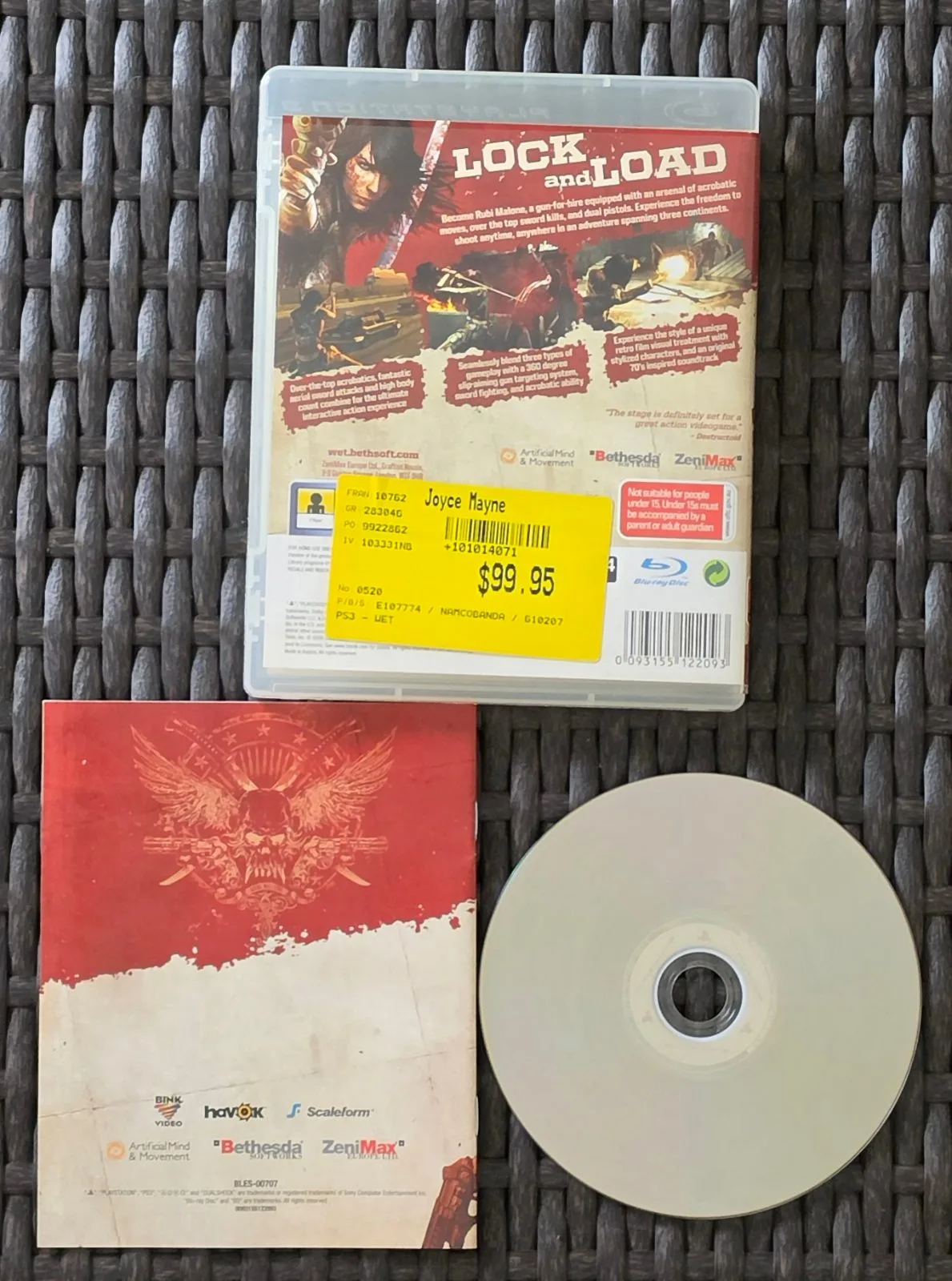 2009 WET PS3 PlayStation 3 Australian Release Complete w/ Manual — photo 3