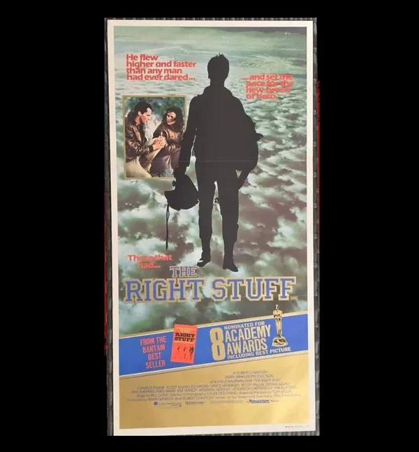 The Right Stuff 1983 Original Australian Daybill Movie Poster Space NASA VG