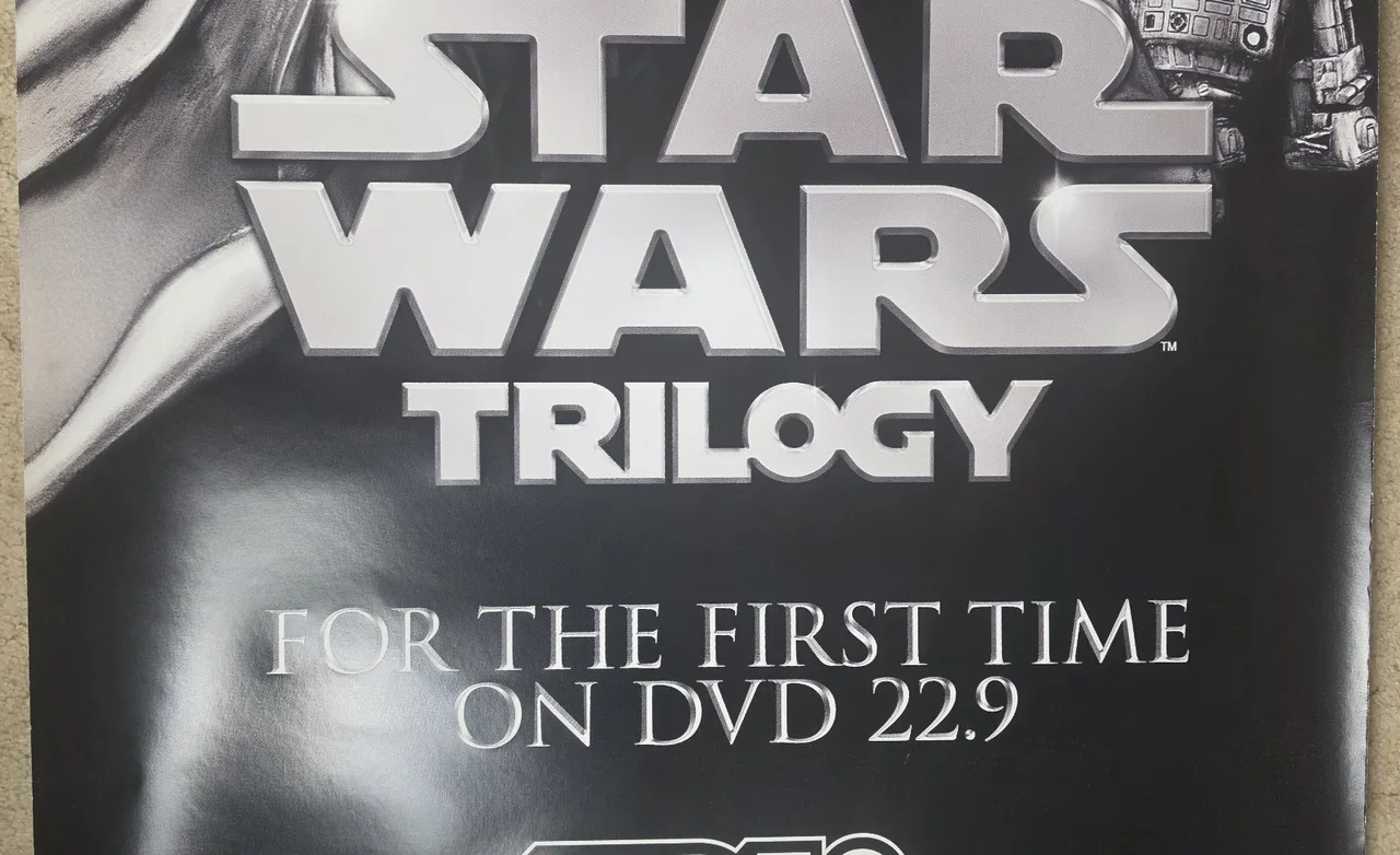 Star Wars Trilogy 2004 Original Video Ezy Promo Poster 200x80cm DVD Display – photo 4
