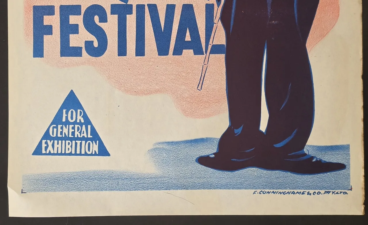1955 The Charlie Chaplin Festival Original Australian Daybill Poster VG Rare – photo 4