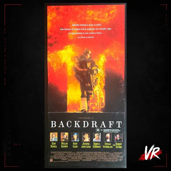 1991 Backdraft Original Australian Daybill Kurt Russell Ron Howard VG