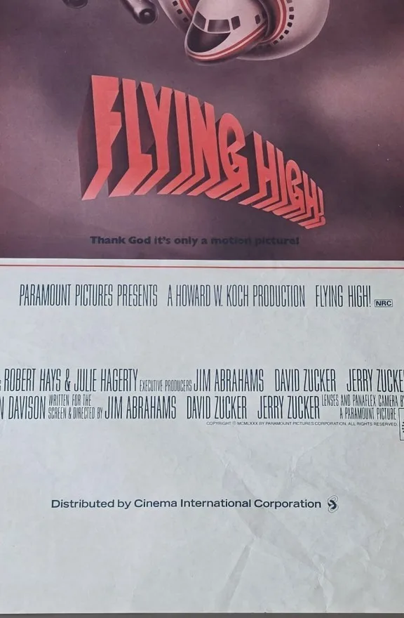 Flying High 1980 Original Australian Daybill Poster Airplane Leslie Nielsen – photo 5