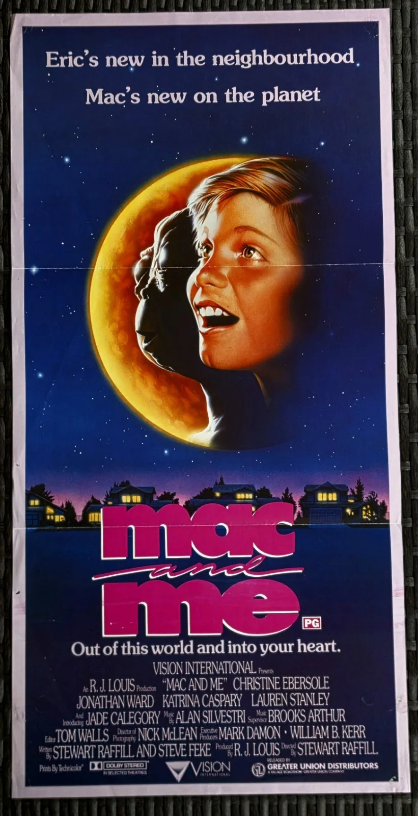 Mac And Me 1988 Original Australian Daybill Poster Cult Sci-Fi Movie E – photo 2