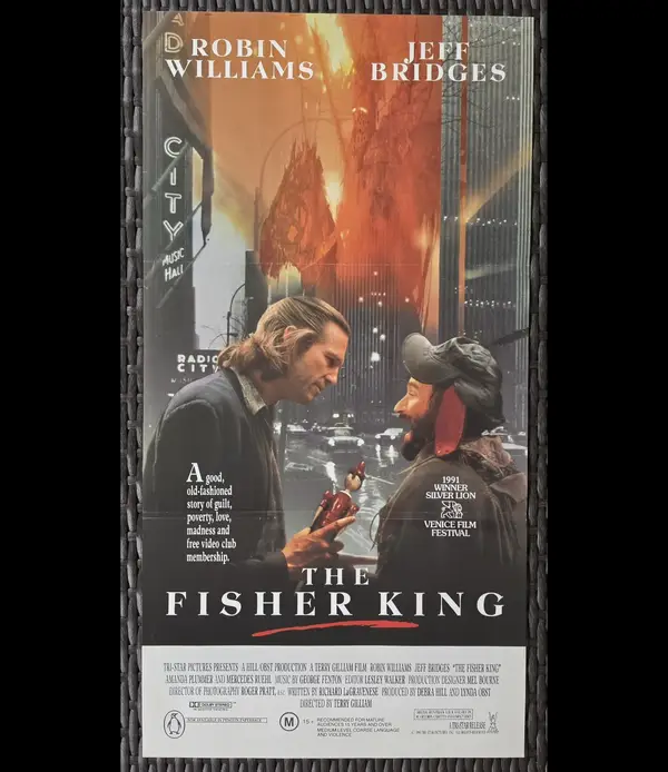 1991 The Fisher King Original Australian Daybill Movie Poster Robin Williams