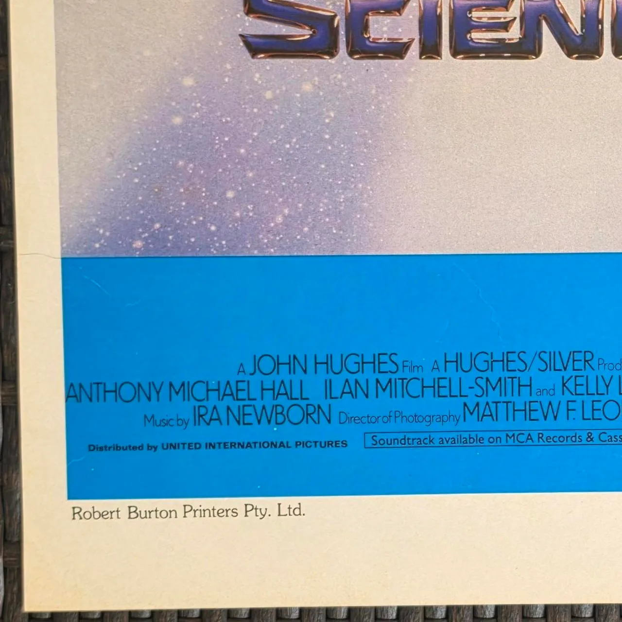 1985 Weird Science Original Australian Daybill Movie Poster E Cult Comedy – photo 4