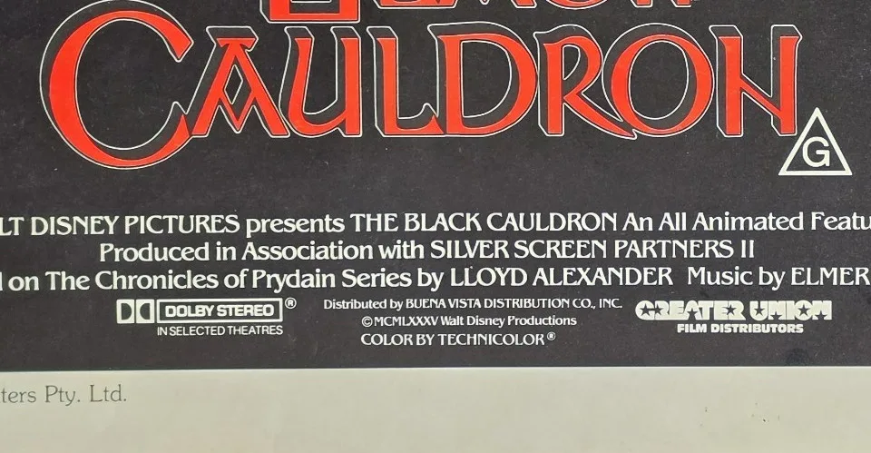 1985 The Black Cauldron Original Australian Daybill Disney Movie Poster E – photo 11