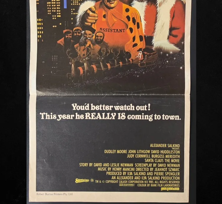 1985 Santa Claus: The Movie Original Australian Daybill Movie Poster VG – photo 9