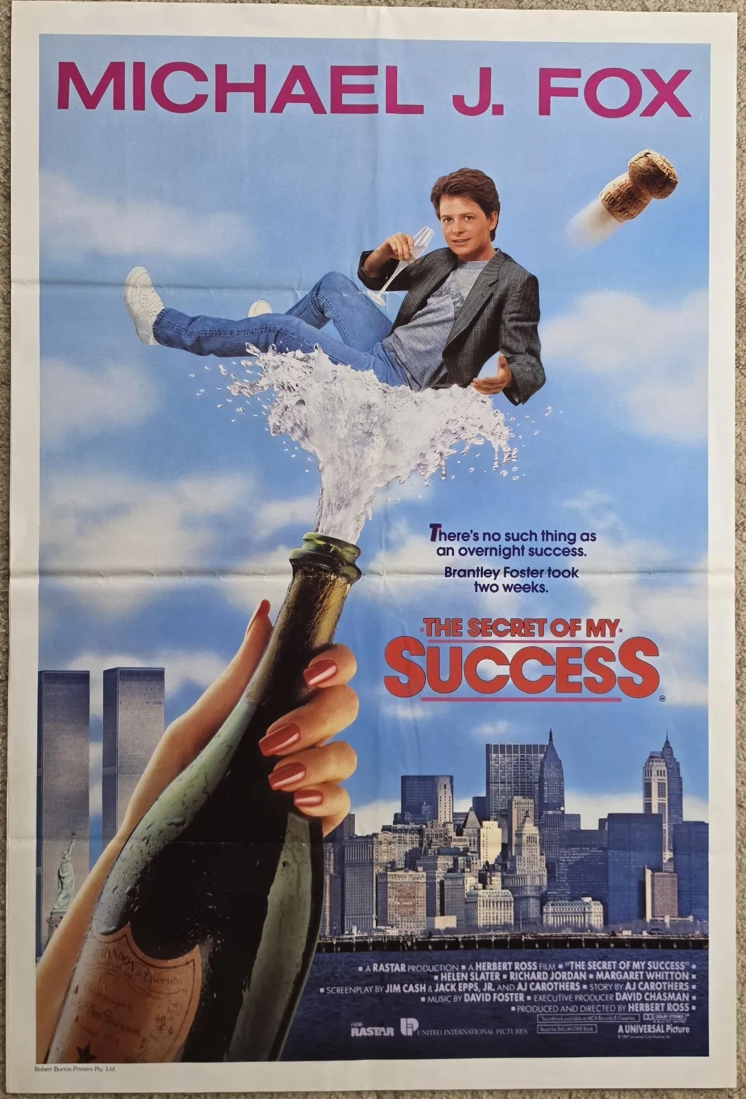 1987 The Secret of My Success Original Australian 27x40 One Sheet Movie Poster – photo 10