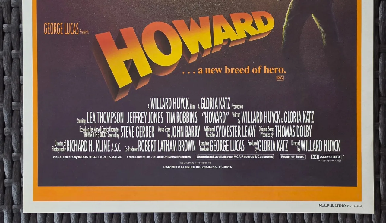 Howard the Duck 1986 Original Australian Daybill Movie Poster George Lucas – photo 3