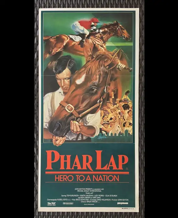 Phar Lap 1983 Original Australian Daybill Movie Poster Tom Burlinson Horse Racin
