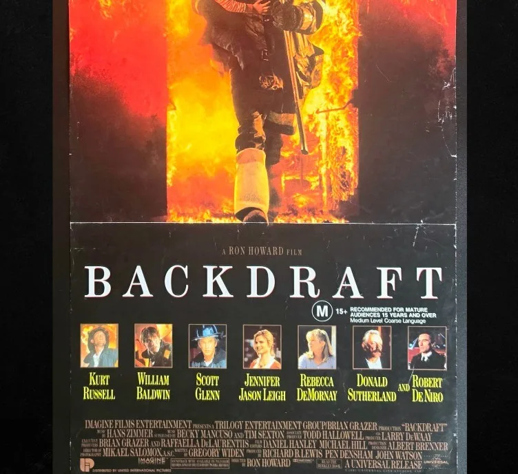 1991 Backdraft Original Australian Daybill Kurt Russell Ron Howard VG – photo 8
