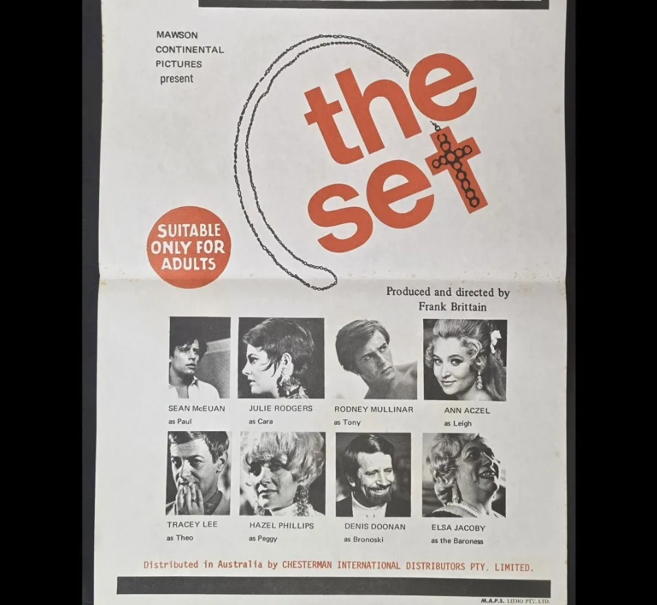 1970 The Set Original Australian Daybill Movie Poster Adults Frank Brittain VG – photo 9