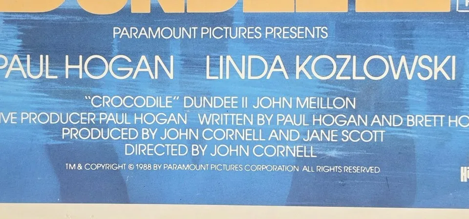 1988 Crocodile Dundee II Orig Australian Daybill Paul Hogan (Crocodile Dundee)VG – photo 10