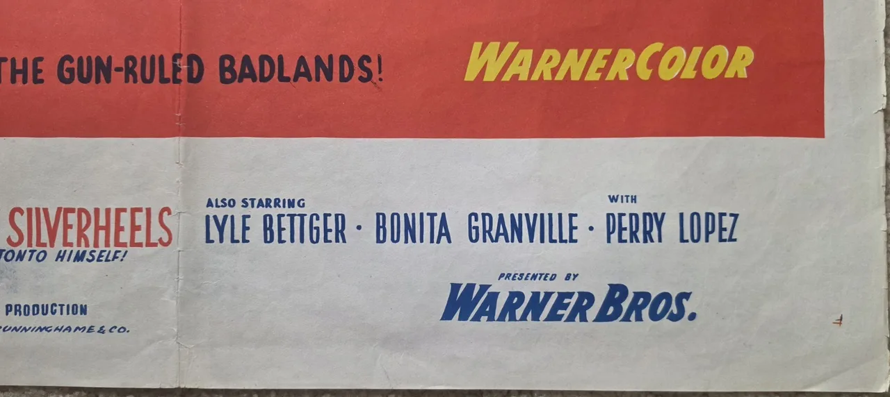 1956 The Lone Ranger Original SS Australian One Sheet Movie Poster Clayton Moore – photo 9