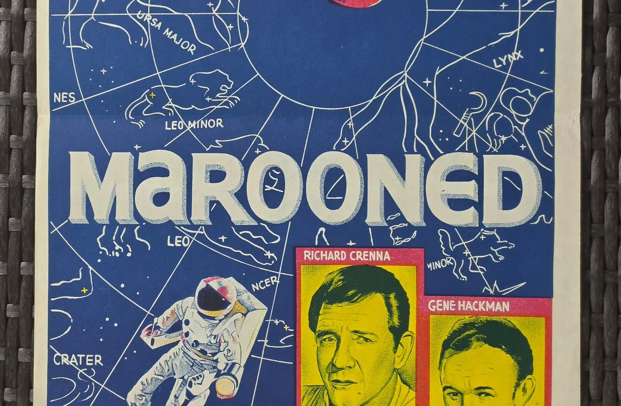 Marooned 1969 Original Australian Daybill Movie Poster Gregory Peck Gene Hackman — photo 4