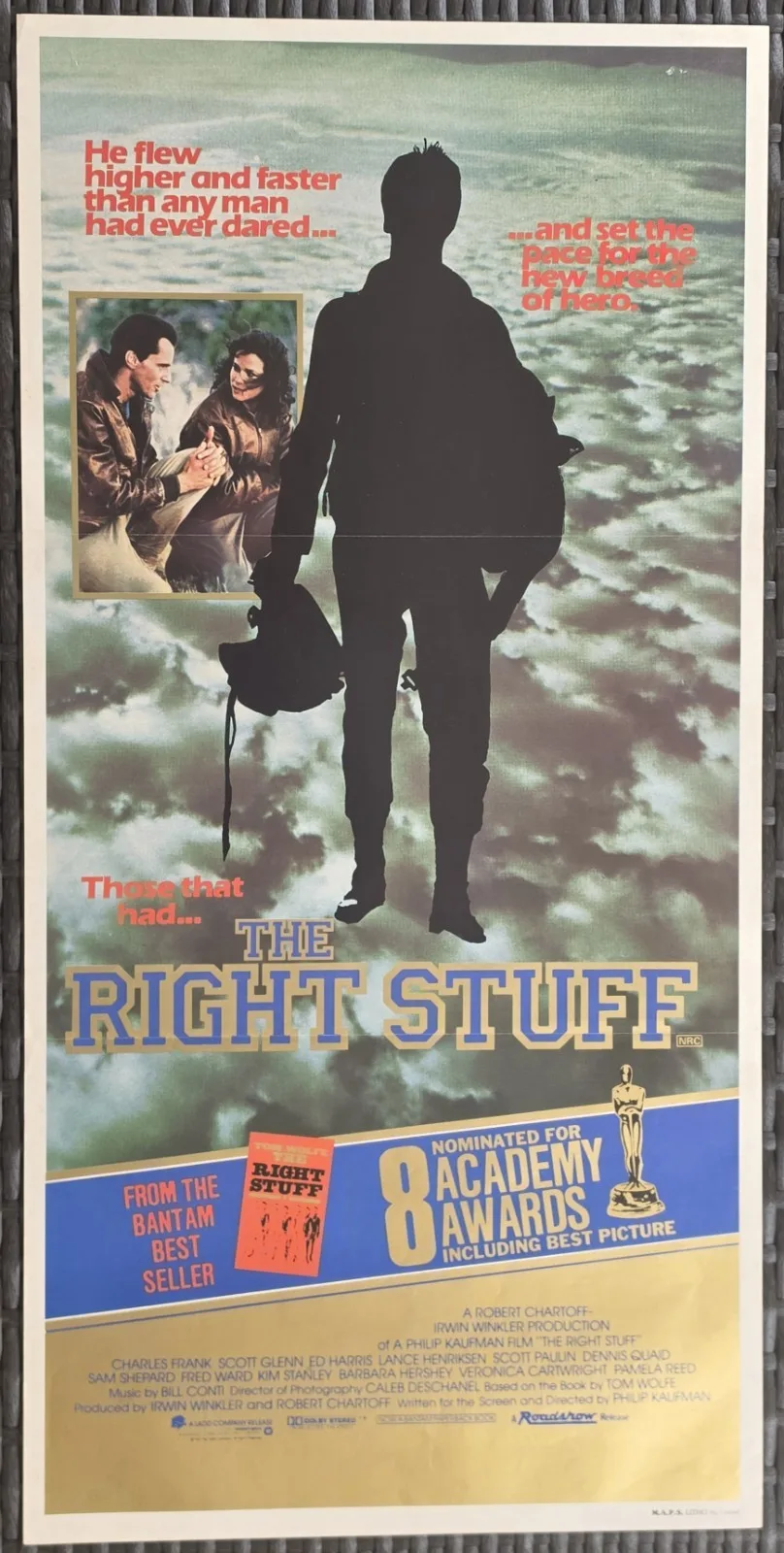 The Right Stuff 1983 Original Australian Daybill Movie Poster Space NASA VG – photo 2