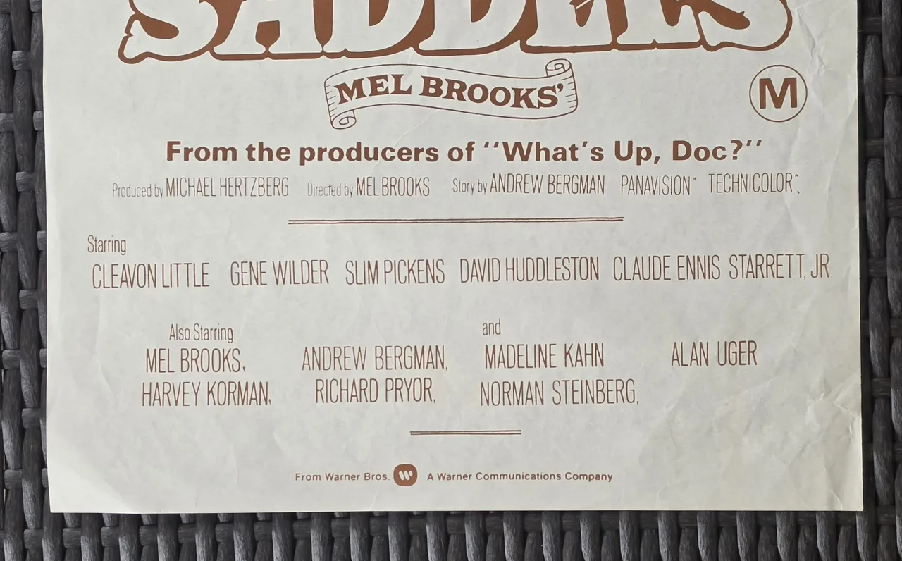 1974 Blazing Saddles Original Australian Daybill Poster Brown Variant Mel Brooks – photo 10