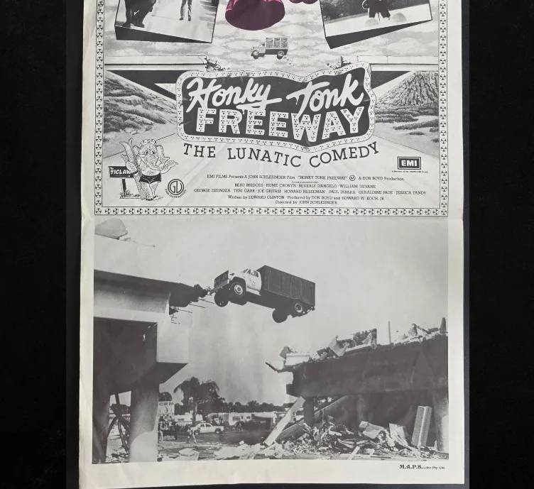 1981 Honky Tonk Freeway Original Australian Daybill Movie Poster Comedy VG+ – photo 7