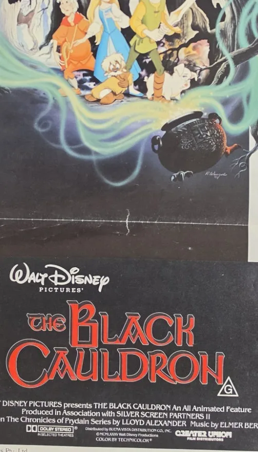 1985 The Black Cauldron Original Australian Daybill Disney Movie Poster E – photo 9