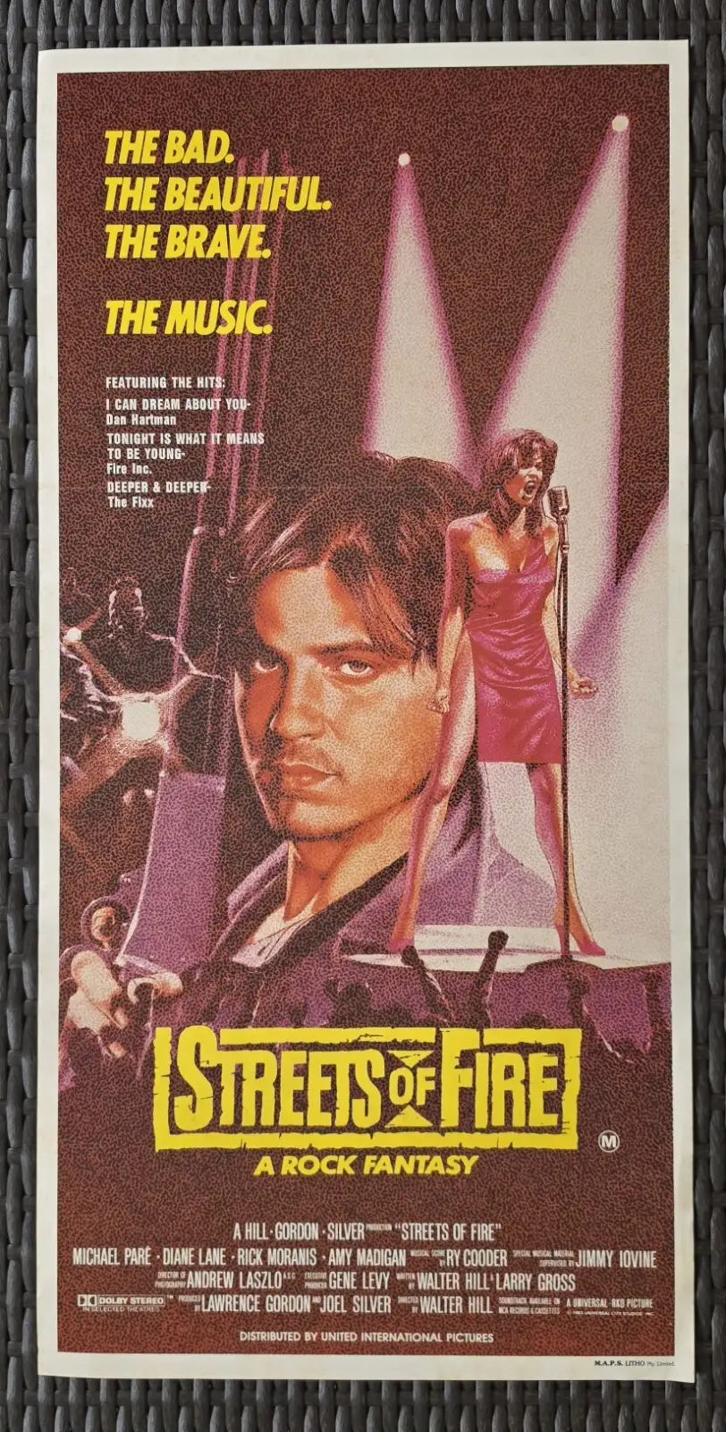 Streets of Fire 1984 Original Australian Daybill Movie Poster Diane Lane – photo 2