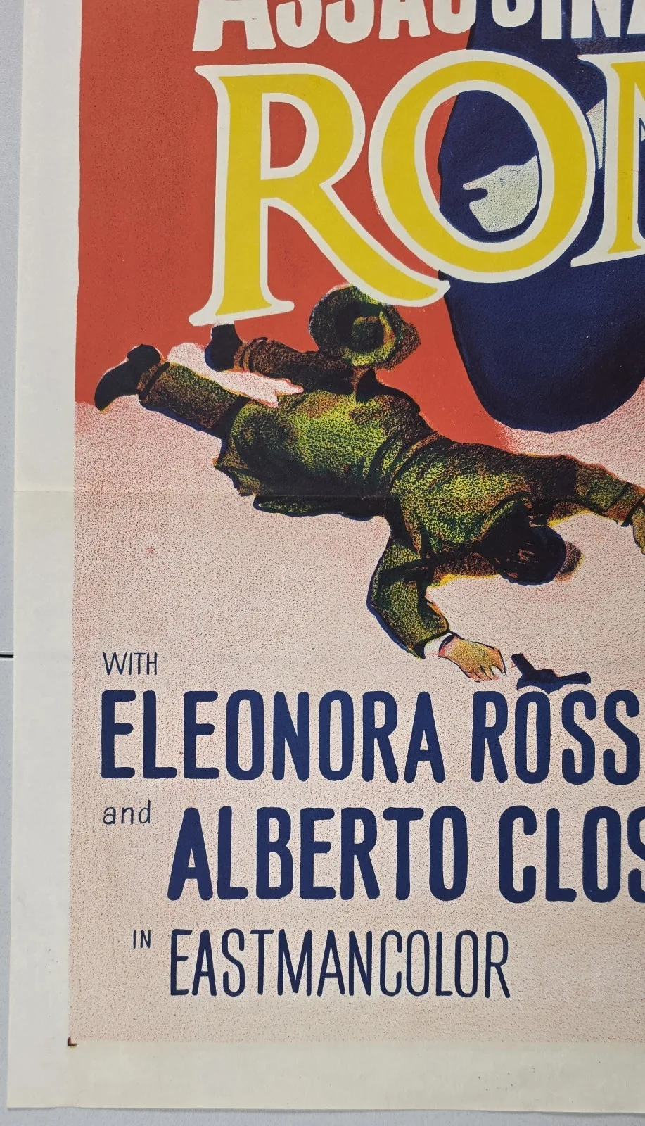 1965 Assassination in Rome 27x40 Original Australian One Sheet Crime SS VG – photo 4