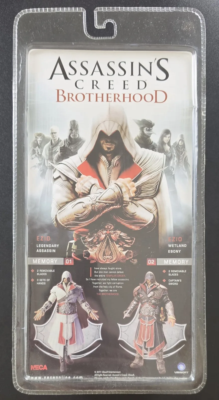 2011 Assassin's Creed Brotherhood Ezio Onyx Assassin Sealed NECA Figure – photo 3