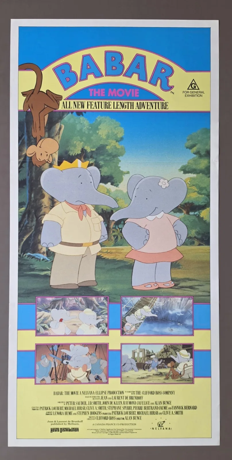 Babar The Movie 1989 Original Australian Daybill Poster Nelvana Hoyts – photo 2