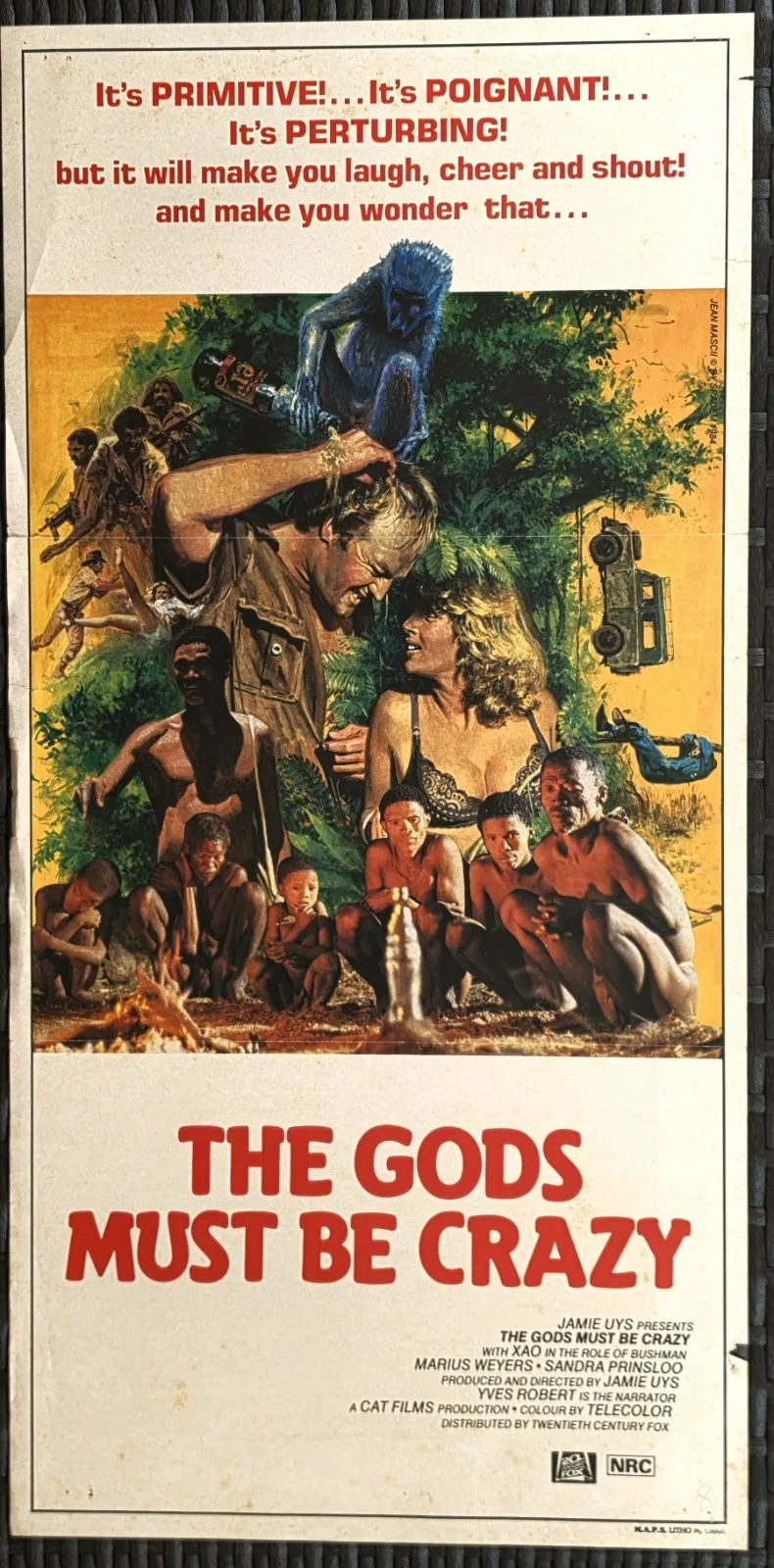 The Gods Must Be Crazy 1980 Original Australian Daybill Cult Comedy Adventure G – photo 2