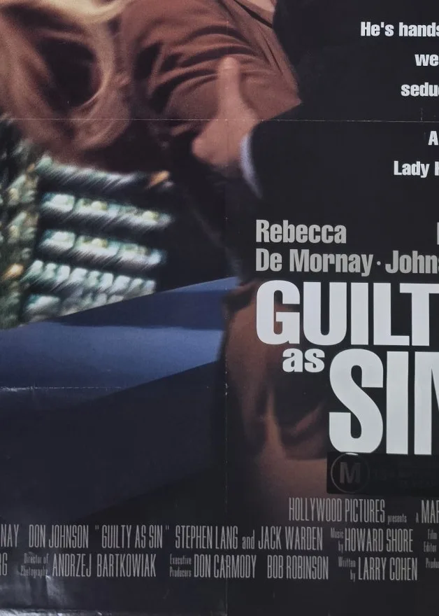 1993 Guilty as Sin Original Australian One Sheet Movie Poster SS Don Johnson – photo 9