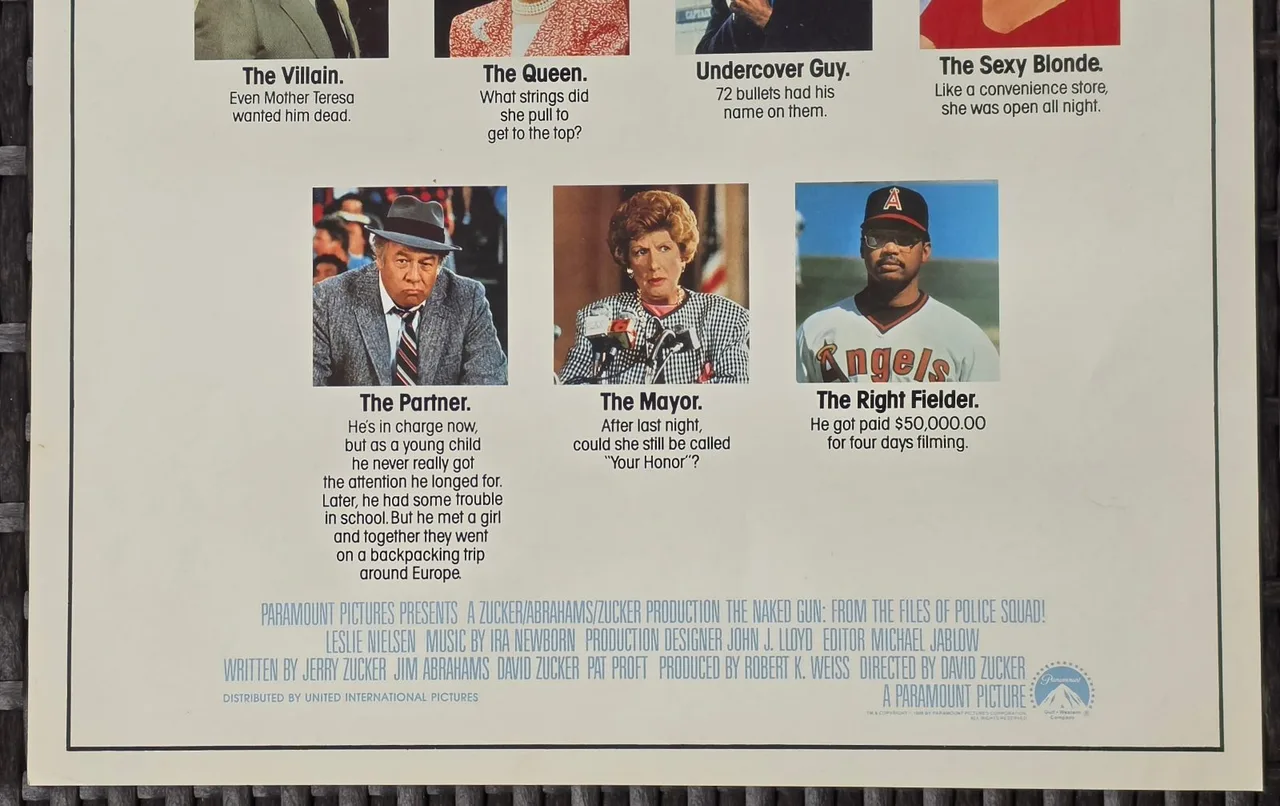 The Naked Gun 1988 Original Australian Daybill Movie Poster Leslie Nielsen — photo 4