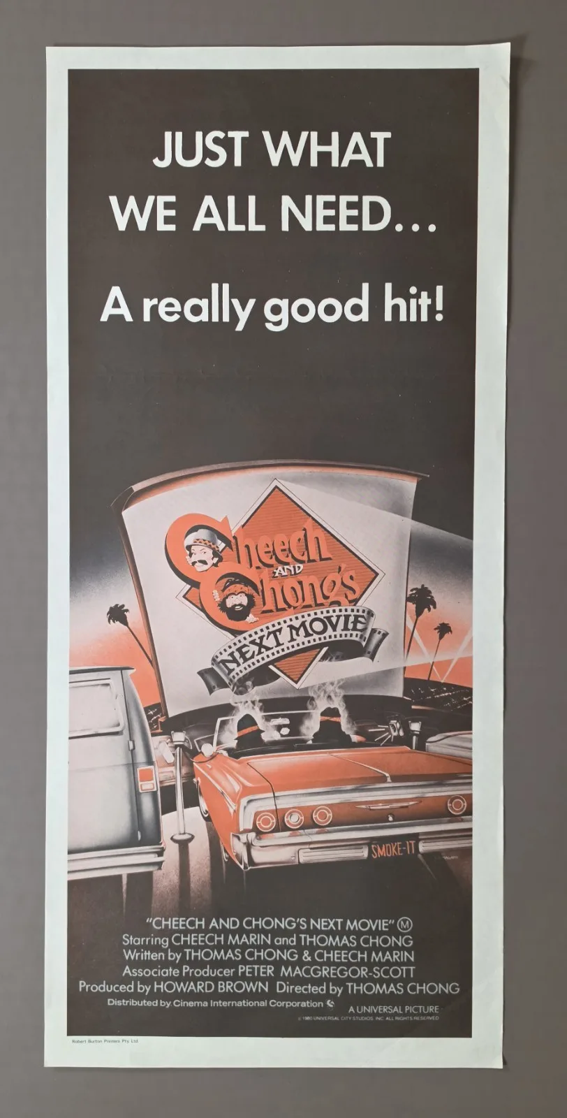Cheech & Chong's Next Movie 1980 Australian Daybill Poster Original A – photo 2