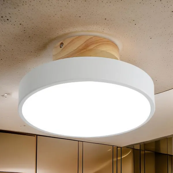 Nordic Aisle Ceiling Lamp Corridor Entry White (18cm diameter) Warm light