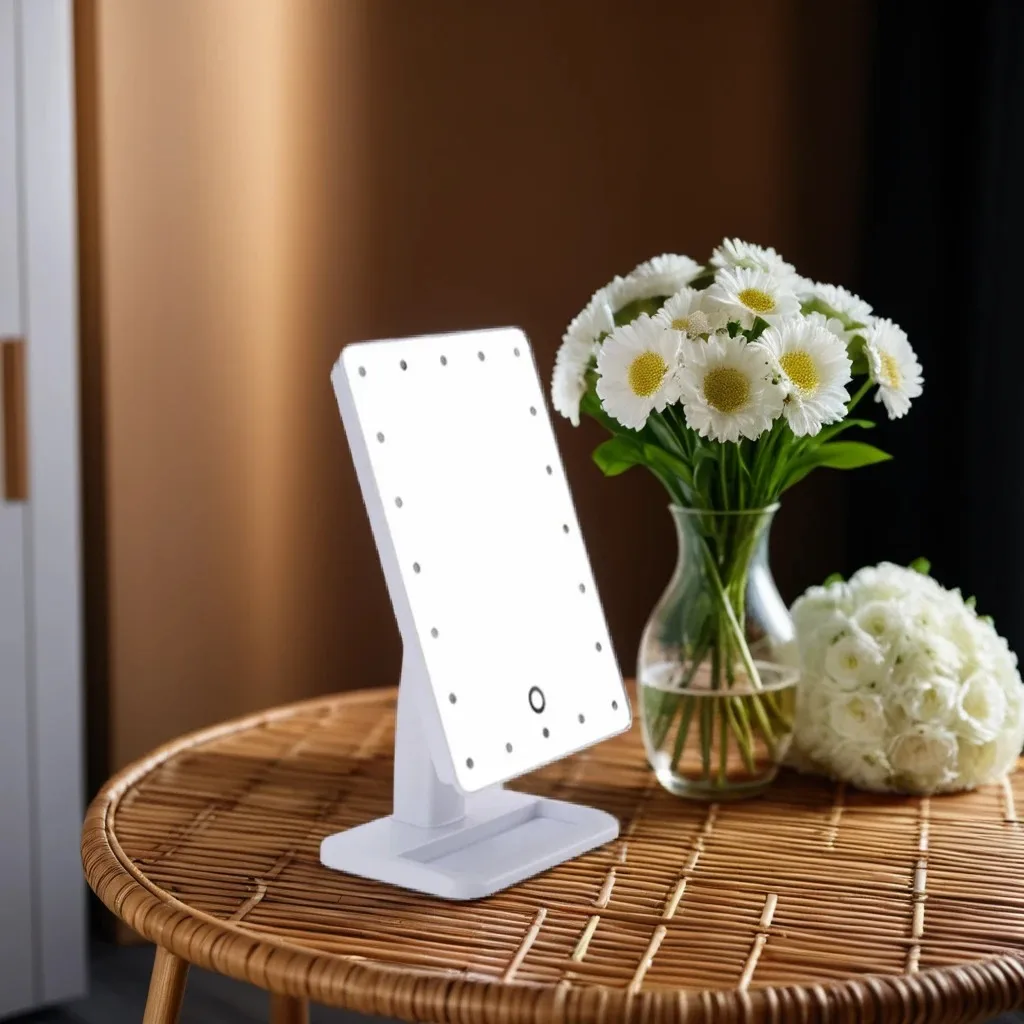 Led Makeup Mirror Desktop Smart Touch With Light White — photo 3