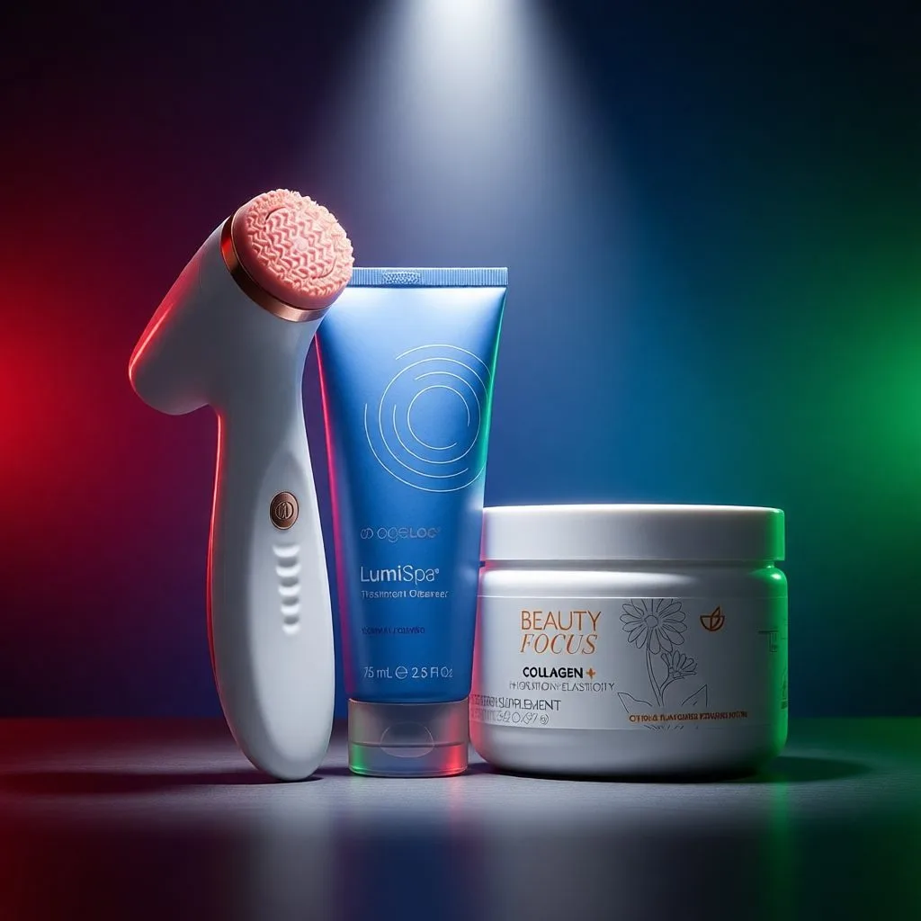 LumiSpa® iO(Rose Gold) &Beauty Focus® Collagen+ Better Together Kit Normal Combo — photo 2