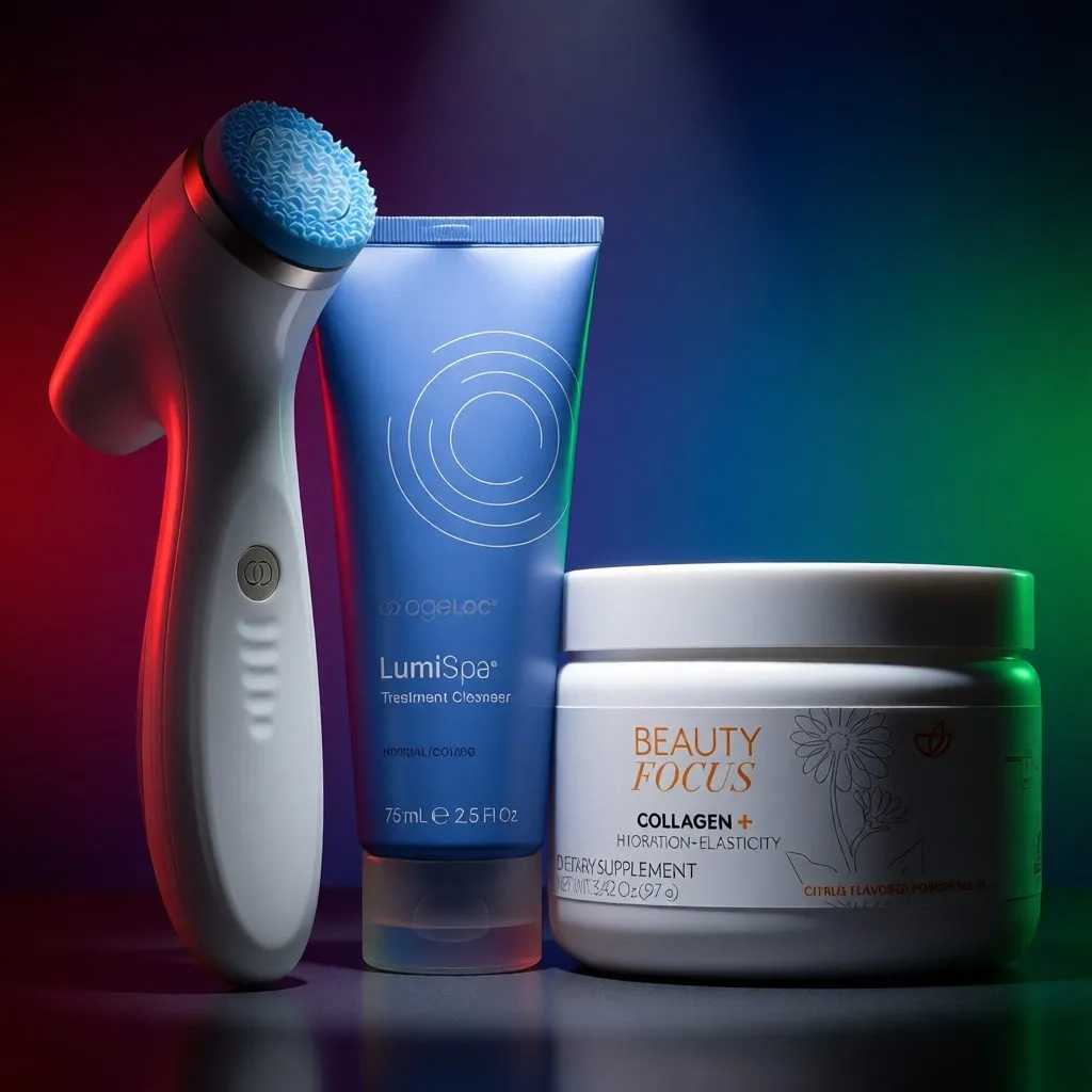 LumiSpa® iO (Blue) & Beauty Focus® Collagen+ Better Together Kit - Normal Combo — photo 2