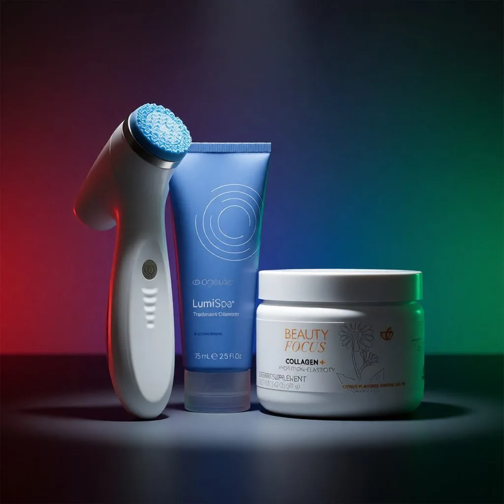 LumiSpa iO (Blue) & Beauty Focus® Collagen+ Better Together Kit - Blemish Prone — photo 2