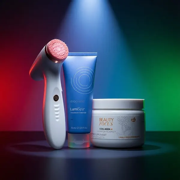 LumiSpa® iO (Rose Gold) & Beauty Focus® Collagen+ Better Together Kit - Dry