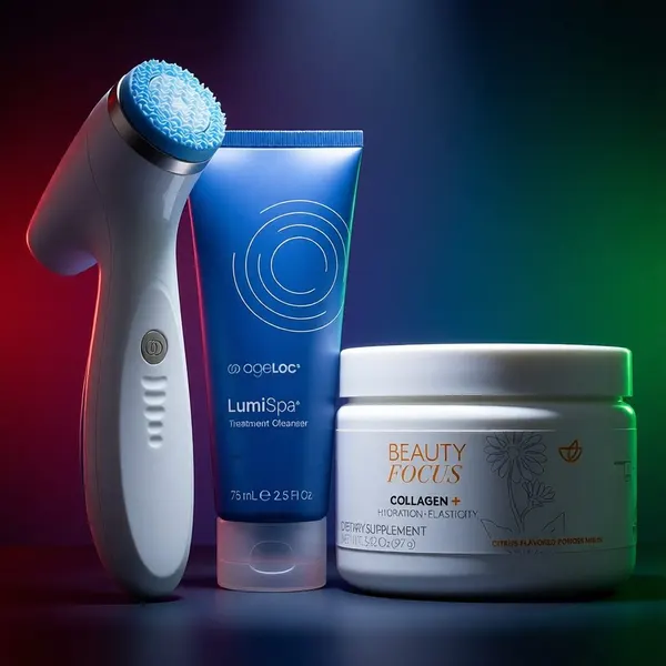 LumiSpa® iO (Blue) & Beauty Focus® Collagen+ Better Together Kit - Dry