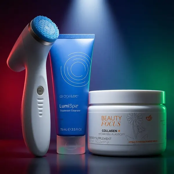 LumiSpa® iO (Blue) & Beauty Focus® Collagen+ Better Together Kit - Oily