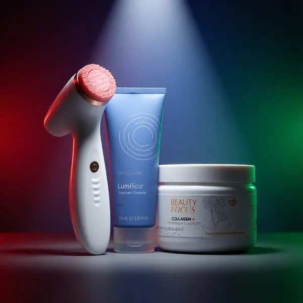 LumiSpa® iO (Rose Gold) & Beauty Focus® Collagen+ Better Together Kit - Oily
