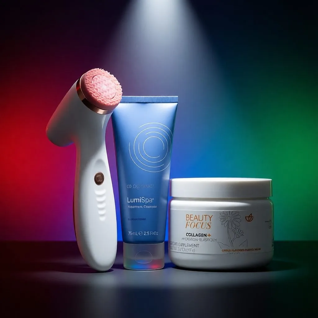 LumiSpa® iO (Rose Gold) & Beauty Focus® Collagen+ Better Together Kit - Blemish — photo 2
