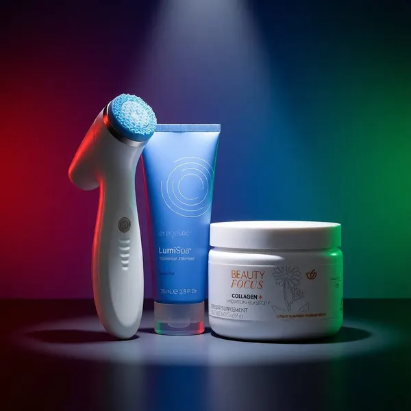 LumiSpa® iO (Blue) & Beauty Focus® Collagen+ Better Together Kit - Sensitive