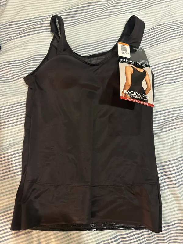 NEW Miraclesuit BackWrap Shaping Camisole Black SML | Extra Firm Control | Tags
