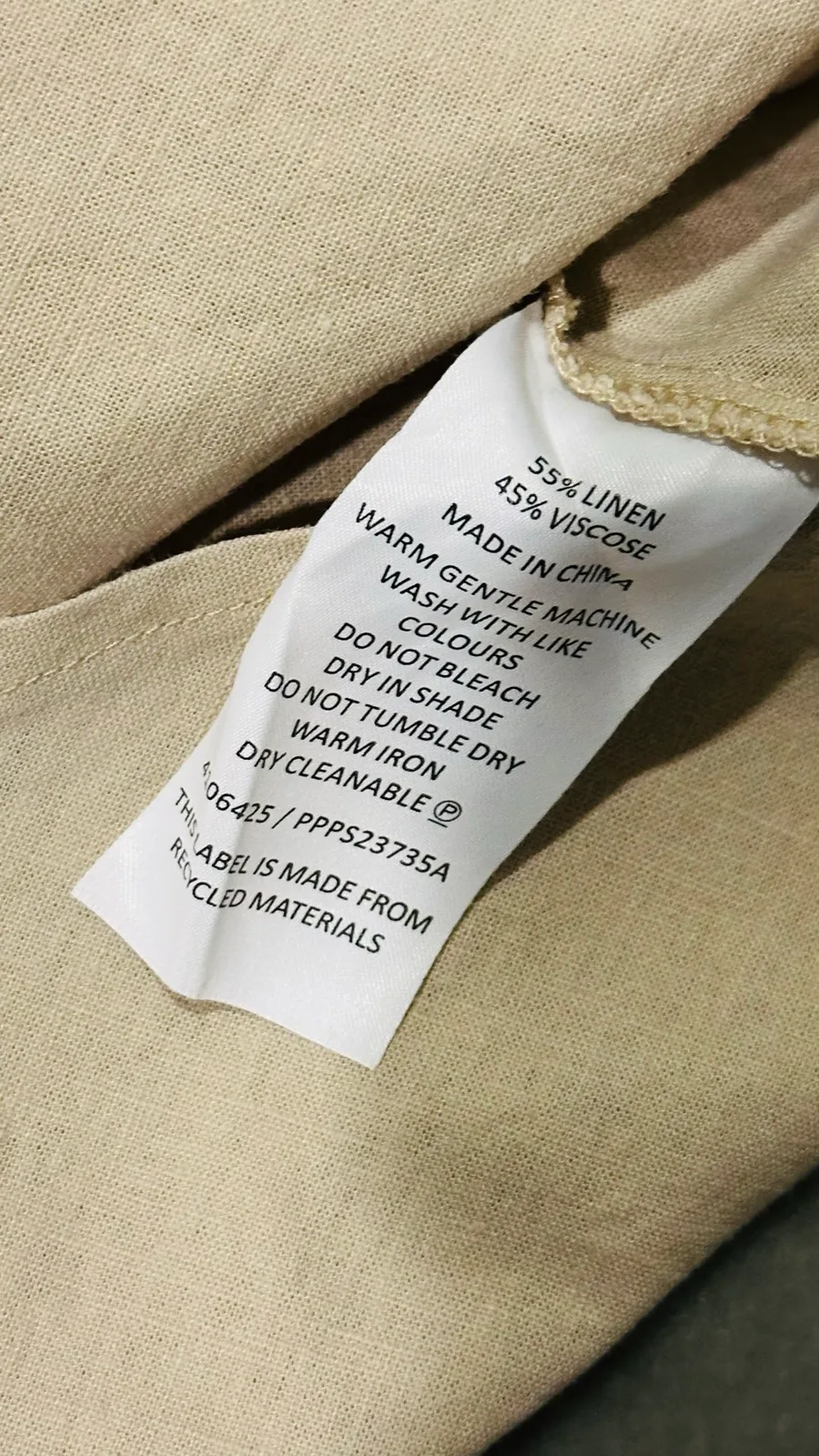 Piper Petite Linen Blend Gathered Midi Dress - Size 12 - Beige — photo 6