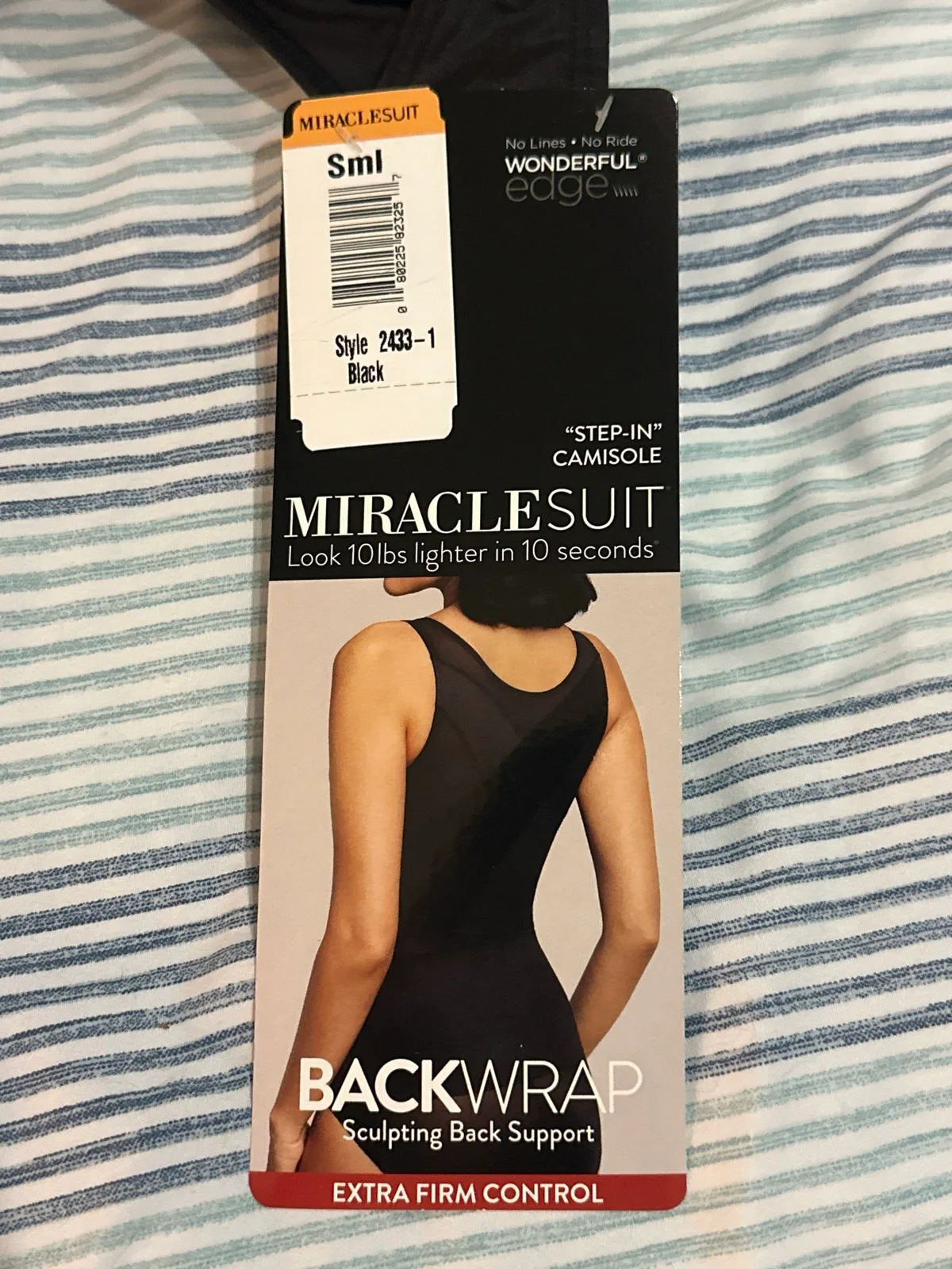 NEW Miraclesuit BackWrap Shaping Camisole Black SML | Extra Firm Control | Tags — photo 4